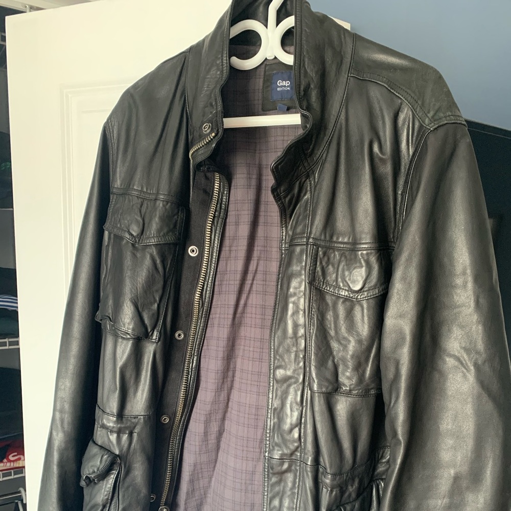Leather jacket from the gap